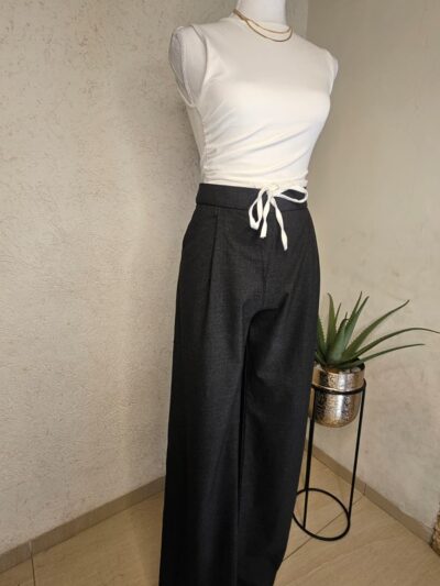 מכנסי כזרה רחבה עם שרוך קשירה